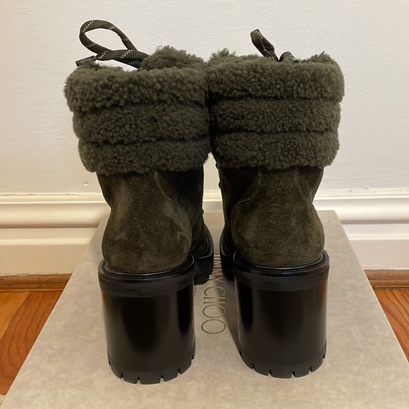 Jimmy Choo, Eshe 65 Shearling Hiking Boot, size 38, Brand New in Box - Picture 4 of 11